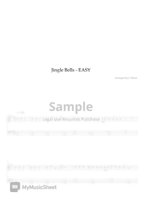 James Pierpont Jingle Bells Easy Version Sheets By C Music