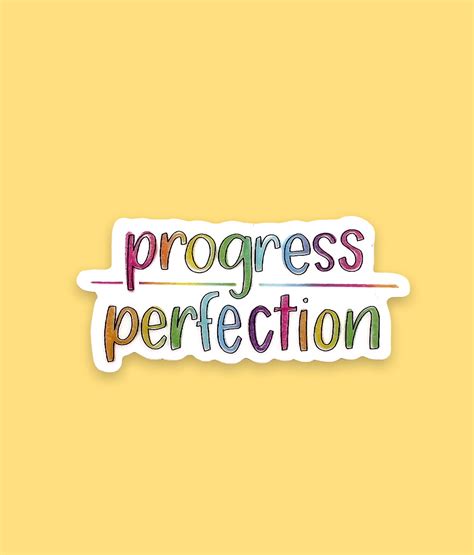 Progress Over Perfection Sticker Positively Lettering