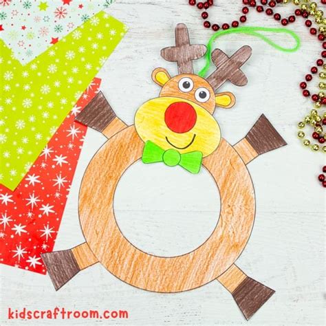 Reindeer Wreath Craft - Kids Craft Room