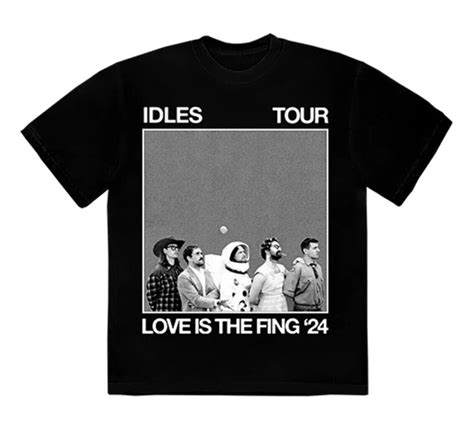 Idles Love Is The Fing Official Tour Merch Dateback Black T Shirt