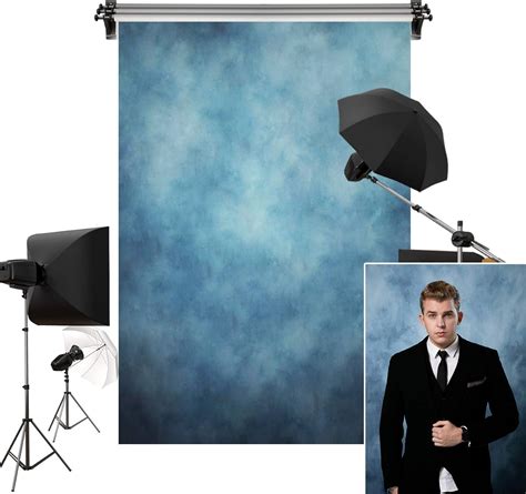 Kate 5x7ft 1 5m W X2 2m H Blue Headshot Background Blue