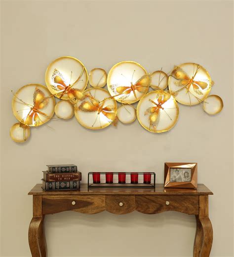 Buy Wrought Iron Butterfly Wall Art With Led In Gold At 11 OFF By