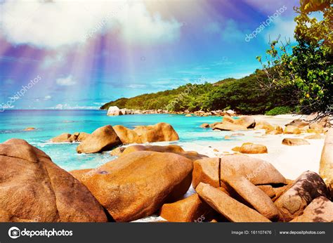 Photo of a tropical beach on the sunny day Stock Photo by ©Vitaly.R ...