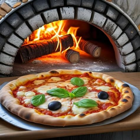 Premium Photo | Making really Italian Pizza in the Traditional Firewood ...