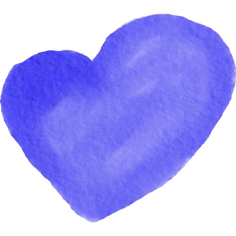 Blue Watercolor Clip Art Heart Png Illustration Paper Texture 25037038 Png