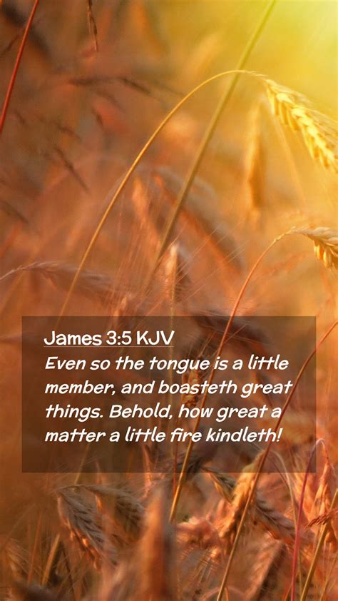 James 35 Kjv Mobile Phone Wallpaper Even So The Tongue Is A Little