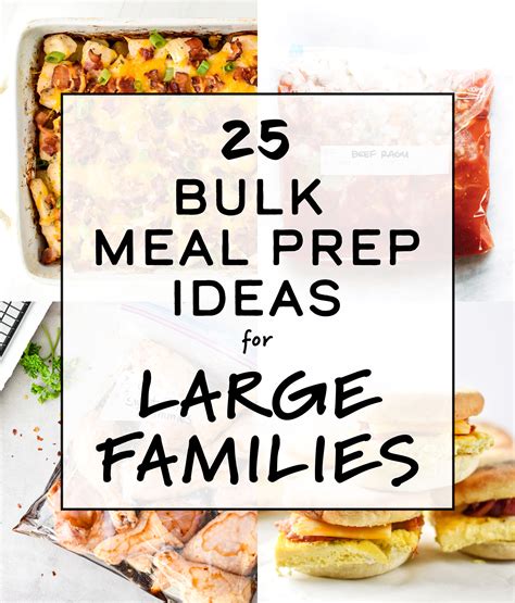 25 Bulk Meal Prep Ideas for Large Families - Project Meal Plan