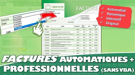 Facturation Automatique Et Dynamique Sur Excel Le Cours Complet Youtube