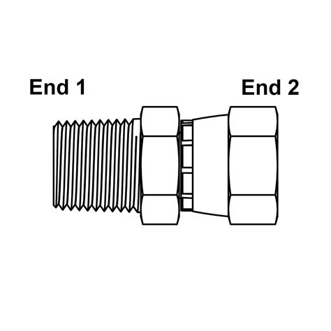 JIC 16 Female Swivel X 1 NPT Male Straight 6505 16 16 Adapter JIC