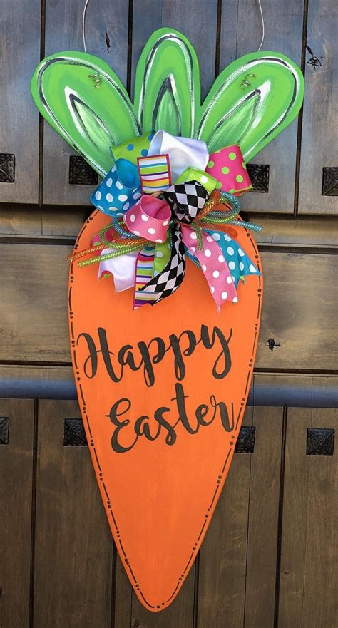 Easter Door Hanger Easter Wreath Spring Door Hanger Spring Etsy