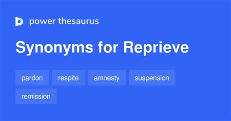 Reprieve synonyms - 598 Words and Phrases for Reprieve