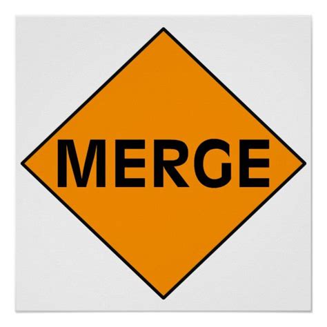 Merge Sign Poster | Zazzle | Personalized prints, Custom posters ...