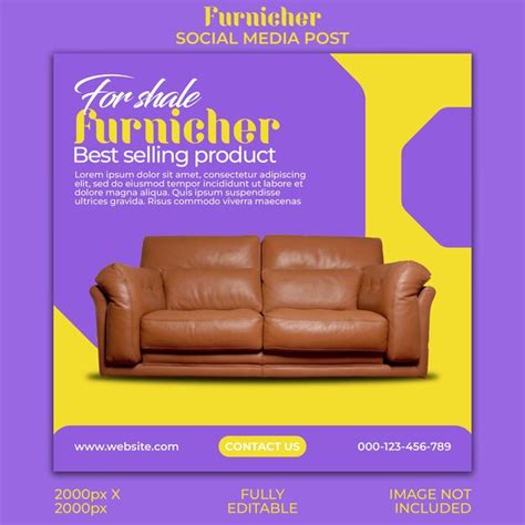 Premium Psd Modern Furniture Social Media Post Design