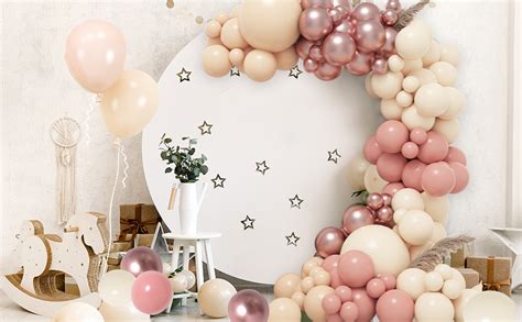 Amazon Rubfac Pcs Blush Balloons Garland Arch Kit Retro Pink