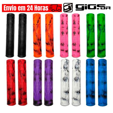 Manopla Punho Gios Bmx Free Ride DH Wheeling Grau 165mm Grande Sem