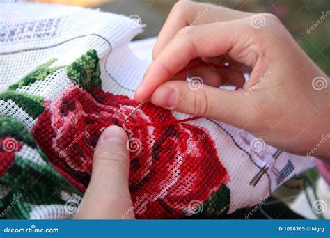 Needlecraft Stock Image Image Of Detail Green Needlecraft 1098365