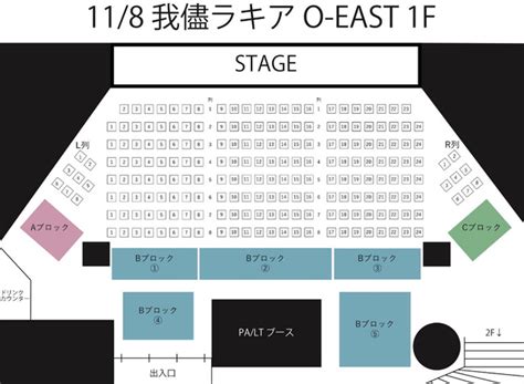 座席表予想図 アリーナ