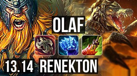 Olaf Vs Renekton Top 2 4m Mastery 7 Solo Kills 600 Games Rank 9