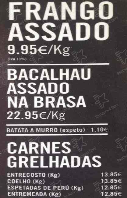 Menu Em Churrasqueira Ideal De Carnaxide Restaurante Carnaxide