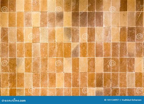 Brown Tile Wall for Mosaic Background. Stock Image - Image of bath ...