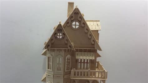 Woodcraft Construction Kit Diy How To Make A Wooden Gothic House