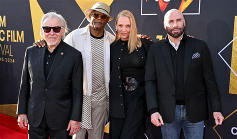 Pulp Fiction Reunion John Travolta Samuel L Jackson Uma Thurman