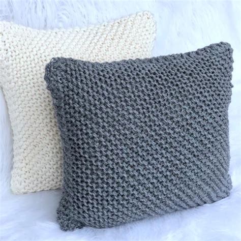 Easy Knitted Chunky Cushion Cover The Crafty Co Knitted Cushion