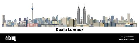 vector illustration of Kuala Lumpur city skyline Stock Vector Image & Art - Alamy