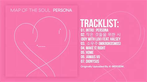 Bts Full Álbum Map Of The Soul Persona Youtube