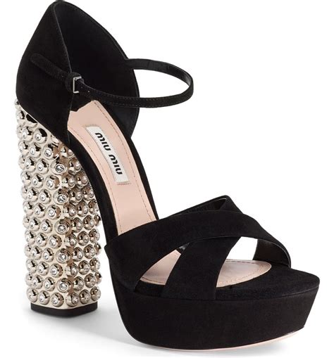 Miu Miu Jeweled Platform Sandal Women Nordstrom