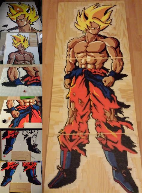 Over 19000 Son Goku Perler Wip 2 Perler Beads Perler Bead Art Perler