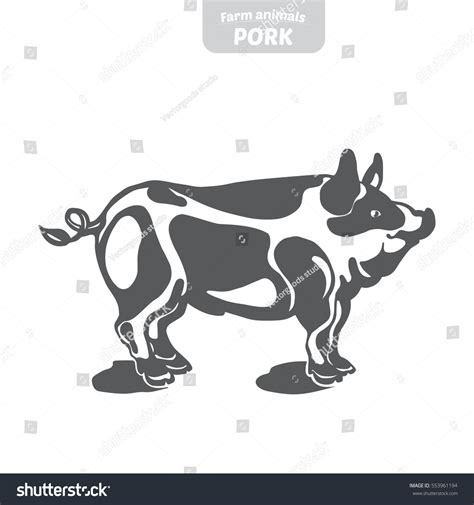 Pig Handdrawn Vector Illustration Stock Vector Royalty Free