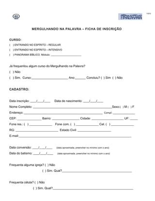 Ficha Mergulhando Pdf