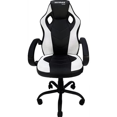 Cadeira Gamer MX0 Giratoria Preto Branco MYMAX