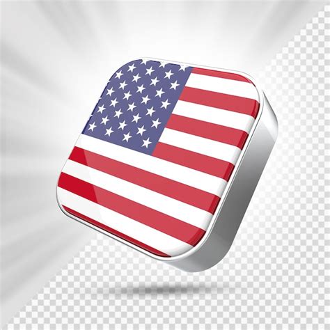 Icono De La Bandera De Estados Unidos Archivo PSD Premium