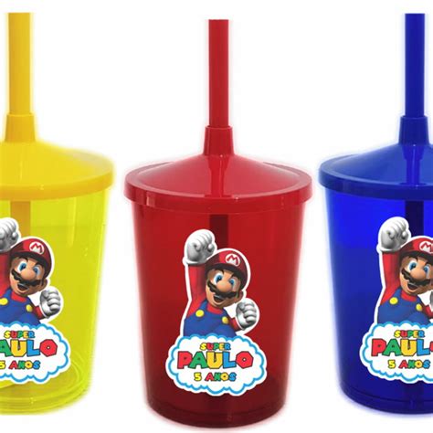 Copo Shake Canudo Super Mario Elo Produtos Especiais