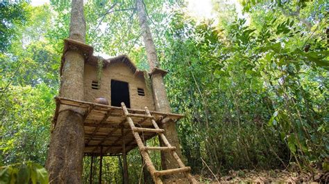 Build The Most Beautiful Epic Tree House In Deep Jungle By Ancient