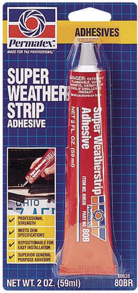 Permatex 80638 12pk Super Weatherstrip Adhesive 2 Oz