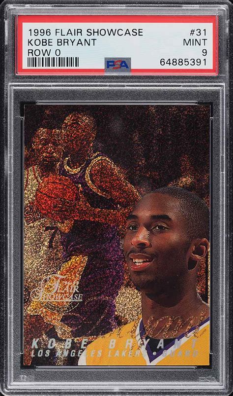 1996 Flair Showcase Row 0 Kobe Bryant ROOKIE 31 PSA 9 MINT