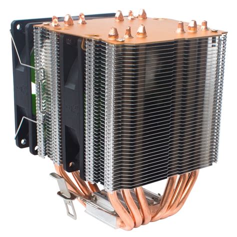 2 Ventilateurs 3 Broches LGA Intel AMD Cuivre Pur 6 Radiateur De