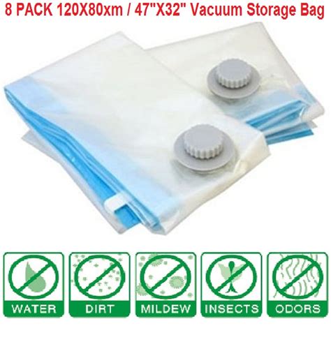 8 Pack Jumbo Extra Large Vacuum Space Saver Storage Compress Bag