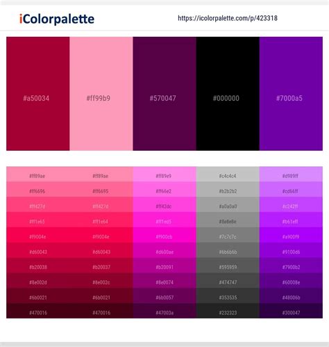 7 Latest Color Schemes With Light Pink And Purple Color Tone