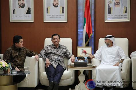 Menko Marves Luhut Binsar Pandjaitan Didampingin Menteri BUMN Erick