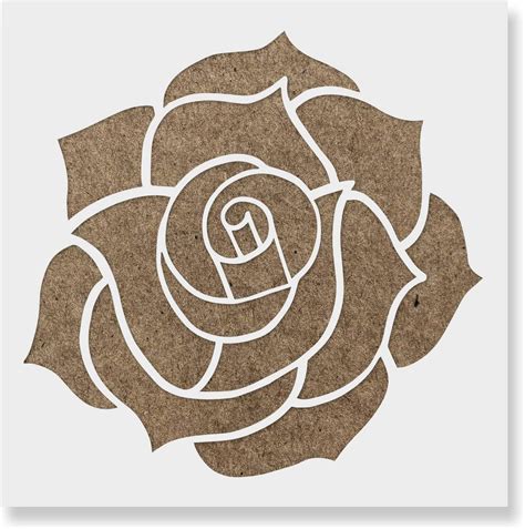 Amazon.com: Rose Stencil - Rose Template, Decorative Stencil, Nature ...