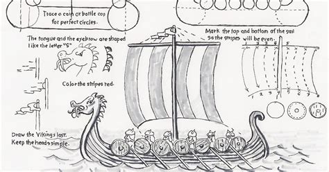 How to Draw Worksheets for The Young Artist: How to Draw a Viking Ship ...