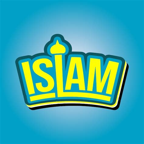 Premium Vector | Islam vector typography logo