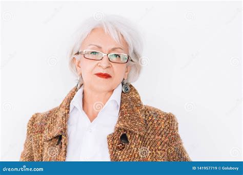 Senior Lady Portrait Confidence Elegance Trends Stock Image Image Of