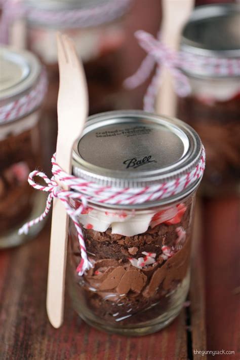 Peppermint Brownies In A Jar The Gunny Sack Peppermint Brownies