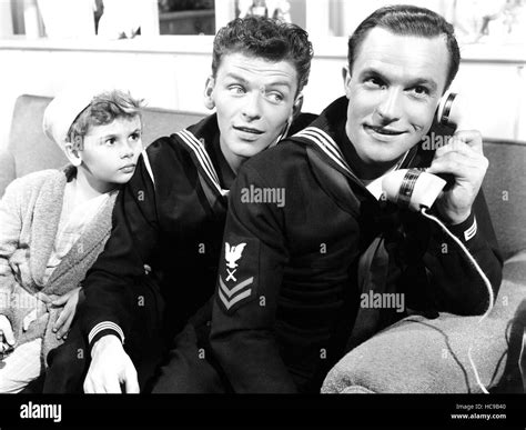 ANCHORS AWEIGH From Left Dean Stockwell Frank Sinatra Gene Kelly