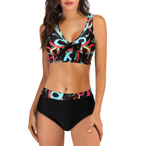 Charmgo Swim Suits For Women 2024 Clearance Women Tow Piece Vintage